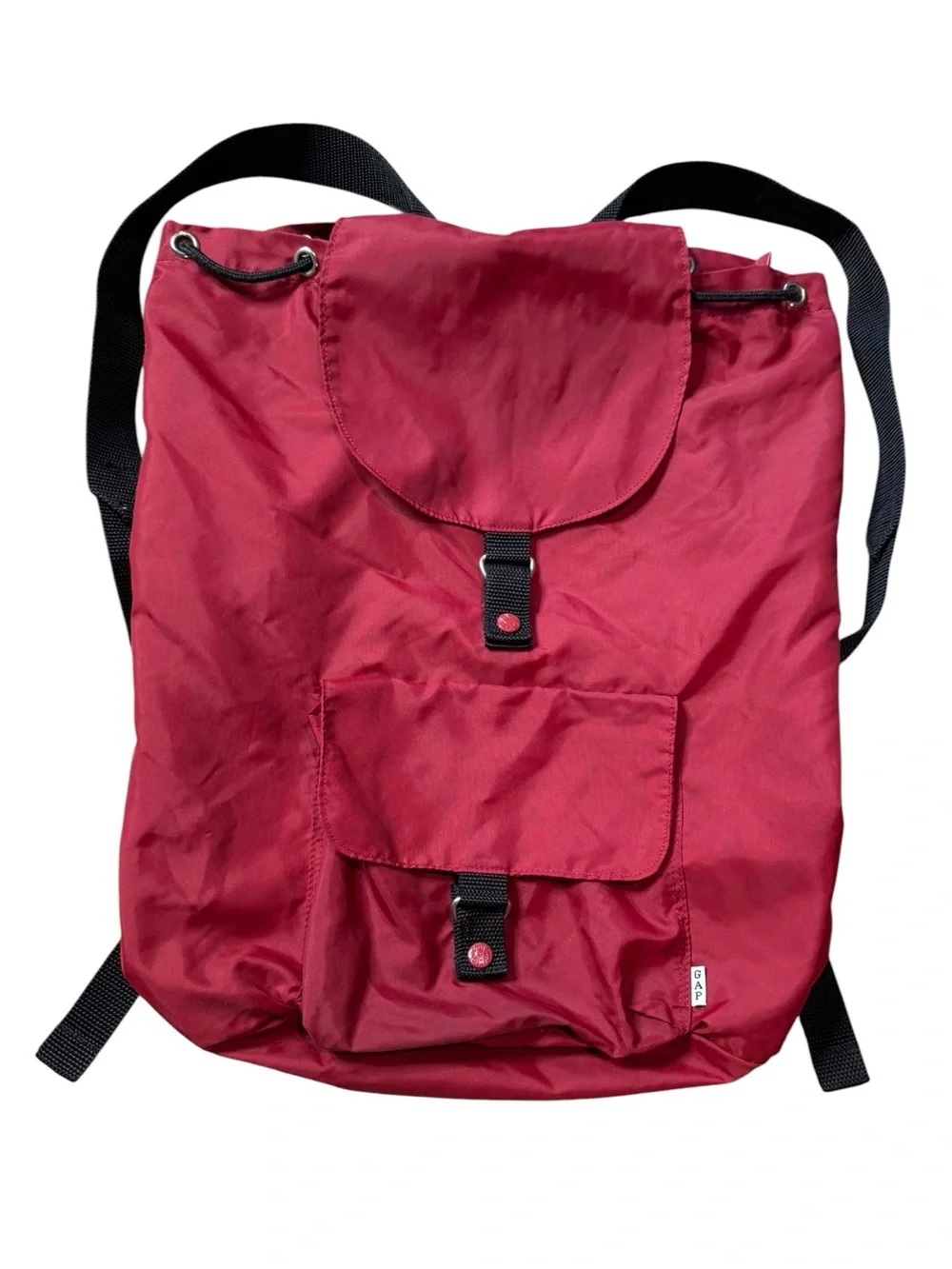 GAP Vintage Y2K Nylon Drawstring Cinching Backpack